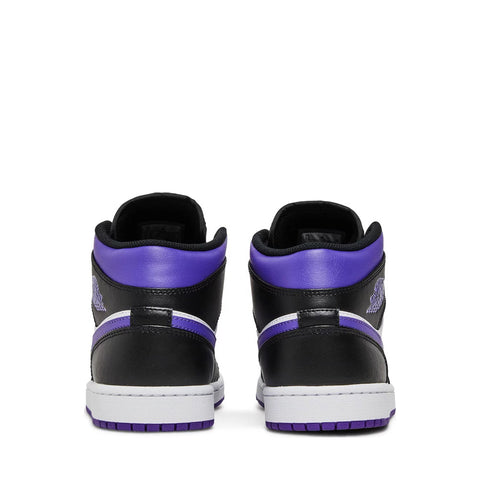 NIKE AIR JORDAN1 MID WHITE BLACK PURPLE (NEW)