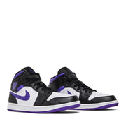 NIKE AIR JORDAN1 MID WHITE BLACK PURPLE (NEW)