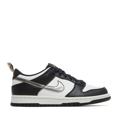 NIKE DUNK LOW METALLIC BLACK WHITE GS (NEW)