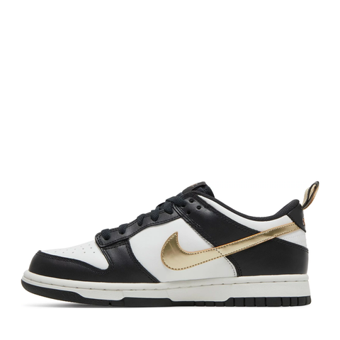 NIKE DUNK LOW METALLIC BLACK WHITE GS (NEW)