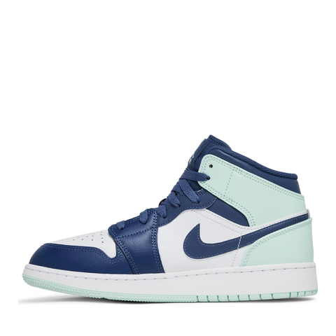 NIKE AIR JORDAN1 MID BLUE MINT GS (NEW)