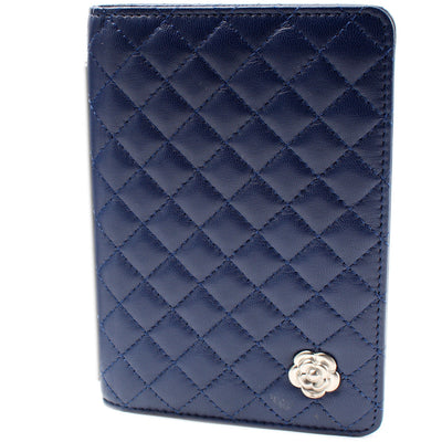 Camellia Passport Holder Quilted Lambskin