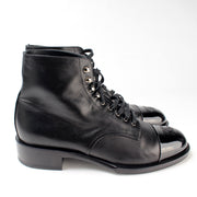 Lace Up Patent Ankle Boots Size 40