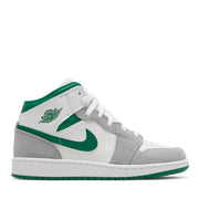 NIKE AIR JORDAN1 MID SE PINE GREEN GREY GS (NEW)