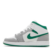 NIKE AIR JORDAN1 MID SE PINE GREEN GREY GS (NEW)