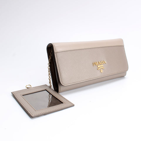 Saffiano Chain Wallet