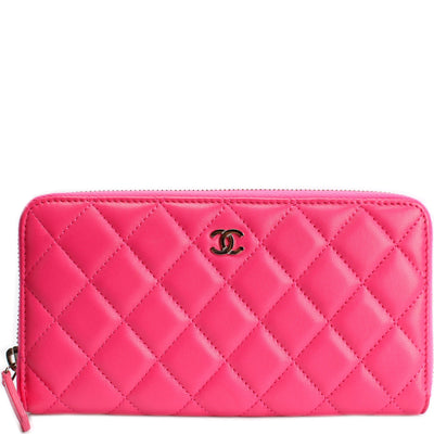 CC Zip Around Long Wallet Lambskin