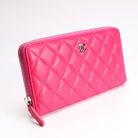 CC Zip Around Long Wallet Lambskin