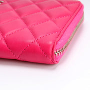 CC Zip Around Long Wallet Lambskin