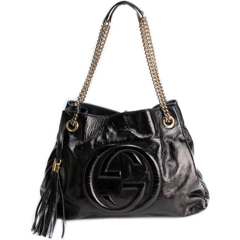 308982 Soho Leather Shoulder Medium