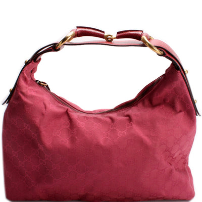 115867 Horsebit GG Canvas Hobo