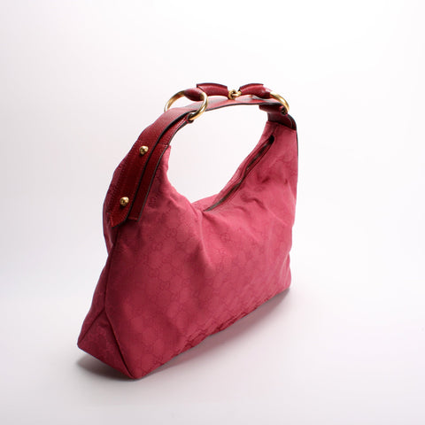 115867 Horsebit GG Canvas Hobo