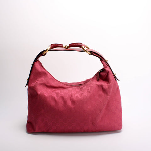 115867 Horsebit GG Canvas Hobo