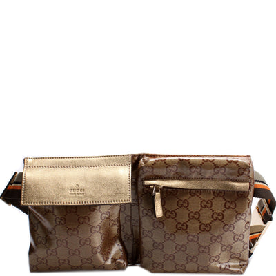 28566 GG Coated Canvas Waist Bag