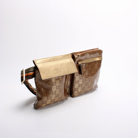 28566 GG Coated Canvas Waist Bag