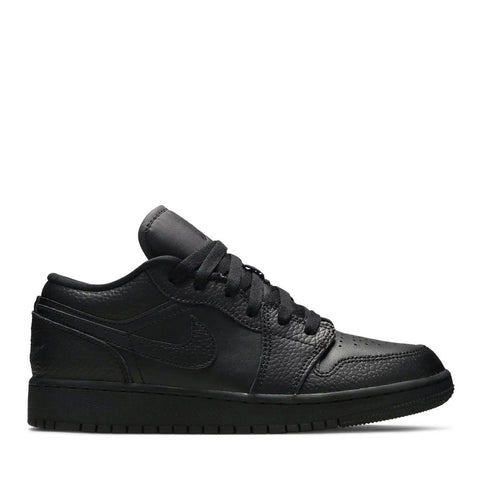 NIKE AIR JORDAN1 LOW GS TRIPLE BLACK (NEW)