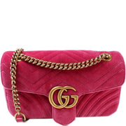 443497 GG Marmont Shoulder Velvet Small