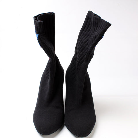 Silhouette Heart Sock Ankle Boots Size 38.5