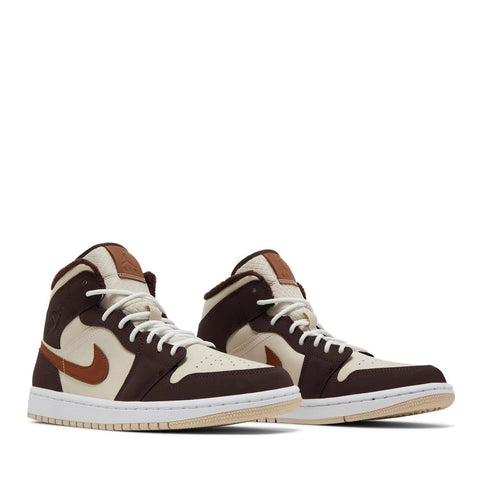 NIKE AIR JORDAN1 MID SE BROWN BASALT OATMEAL WMNS (NEW)