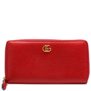 456117 GG Leather Zip Around Wallet