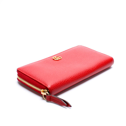 456117 GG Leather Zip Around Wallet