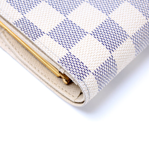 French Purse Wallet Damier Azur