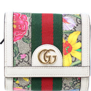 598662 Ophidia GG Flora Card Case Wallet