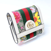 598662 Ophidia GG Flora Card Case Wallet