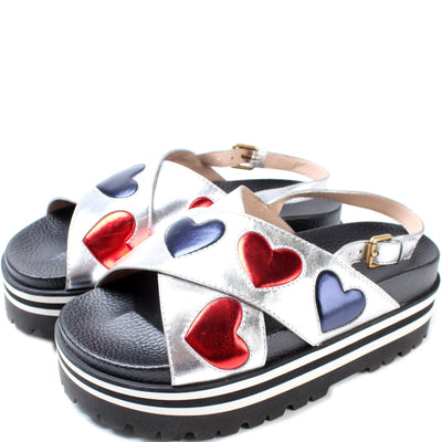 Heart Crossover Platform Sneakers Size 36.5