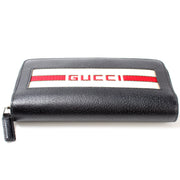 459138 Logo Zip Around Wallet Leather