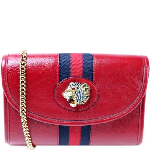 573797 Rajah Web Mini Bag Leather