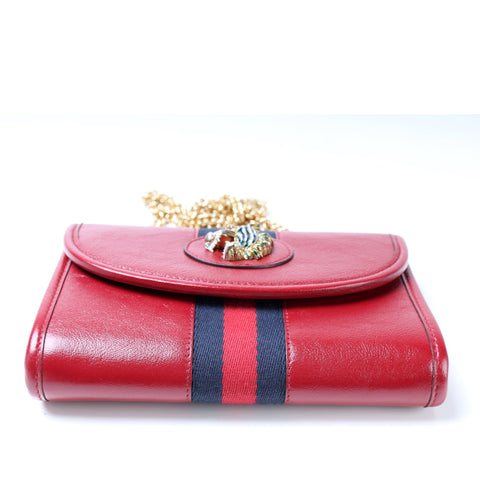 573797 Rajah Web Mini Bag Leather