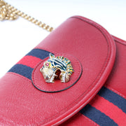 573797 Rajah Web Mini Bag Leather