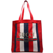 523781 Logo Striped Tote