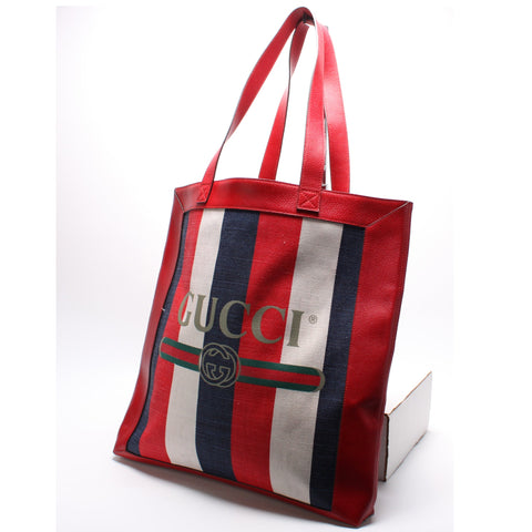 523781 Logo Striped Tote