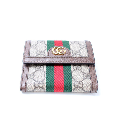 523173 Ophidia GG Supreme French Flap Wallet