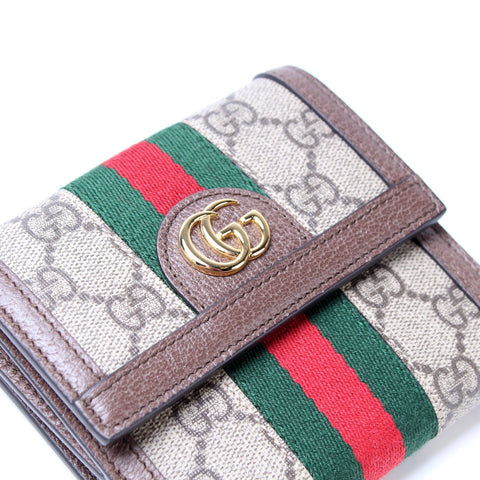 523173 Ophidia GG Supreme French Flap Wallet