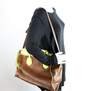 370820 Rambled Layered Tote Leather