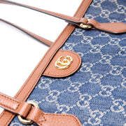 631685 Ophidia GG Denim Tote