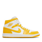 NIKE AIR JORDAN1 MID WMNS WHITE UNIVERSITY GOLD (NEW)