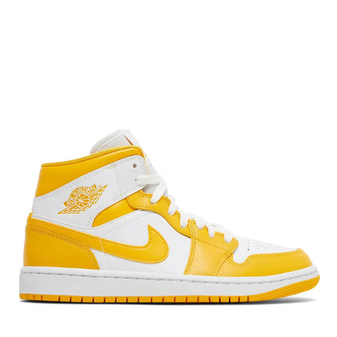 NIKE AIR JORDAN1 MID WMNS WHITE UNIVERSITY GOLD (NEW)