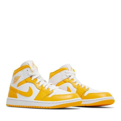 NIKE AIR JORDAN1 MID WMNS WHITE UNIVERSITY GOLD (NEW)