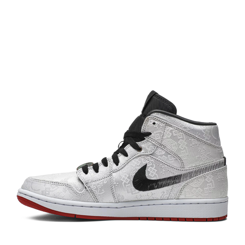 NIKE AIR JORDAN1 MID CLOT FEARLESS WHITE (NEW) (NEW)