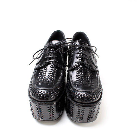 Platform Woven Loafers Size 38