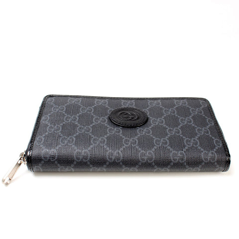 673003 Interlocking GG Supreme Zip Around Wallet