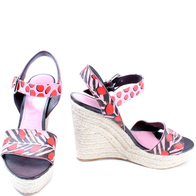 Jungle Dot Espadrille Wedges Size 38