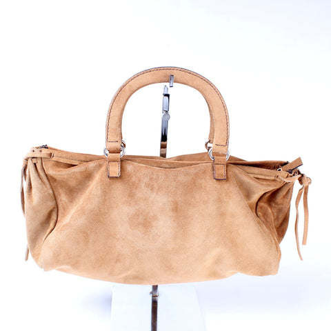 Suede Top Handle Bag