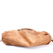 Suede Top Handle Bag