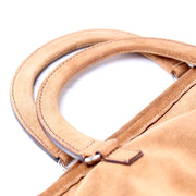 Suede Top Handle Bag