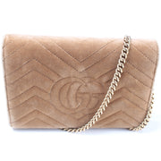 474575 Marmont Velvet Chain Wallet